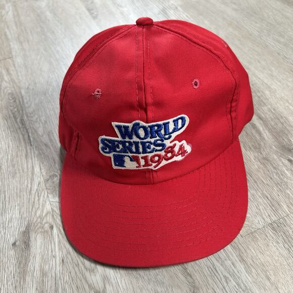 Vintage Sports Specialties 1984 World Series Hat Snapback MLB Padres Tigers Red - Picture 1 of 9